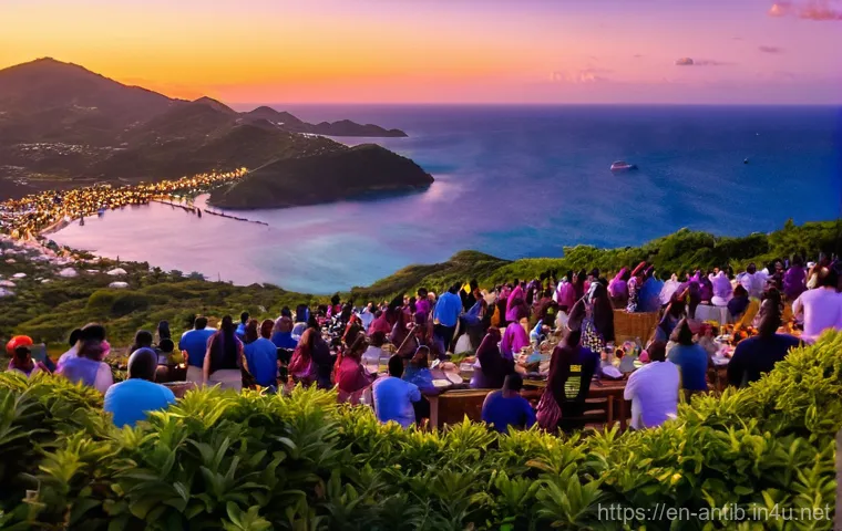 앤티가 바부다 여행 후기 모음 - **An underwater exploration of a vibrant coral reef.** A snorkeler, wearing a full-body rash guard a...