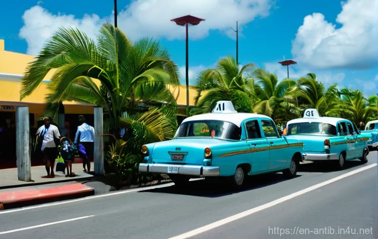 앤티가 바부다 가는 방법 - **Prompt:** A vibrant, wide-angle shot capturing the essence of arriving in Antigua. The foreground ...